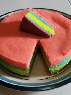 Foto resep Bolu kukus rainbow