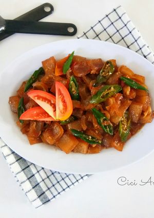 Foto resep Oseng Kikil Cabe Ijo #RabuBARU #BikinRamadanBerkesan