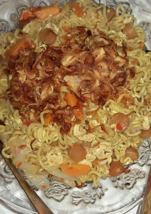 Foto resep Mie goreng pedas sederhana