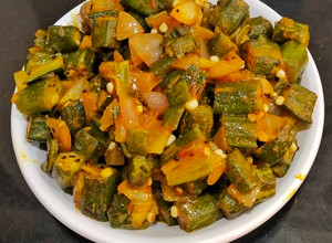 A picture of Bhindi Onion Sabji.