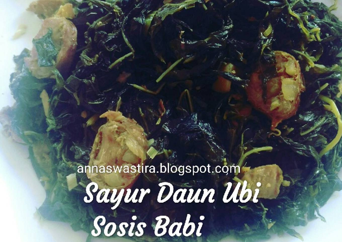 45. Sayur Daun Ubi Sosis Babi
