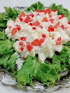 A picture of 🥔🍎🥒darbari salad🥒🍎🥔 #EIDMEETUP.