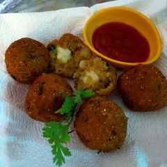 A picture of Yummy cheese poha nuggets.