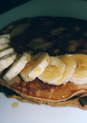 Una foto de Panqueque de avena y banana