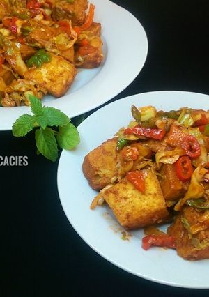 A picture of Peppered Tofu(Awara).