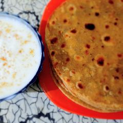 A picture of Spicy Sattu Paratha.