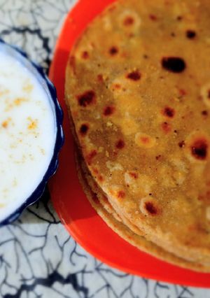 A picture of Spicy Sattu Paratha.