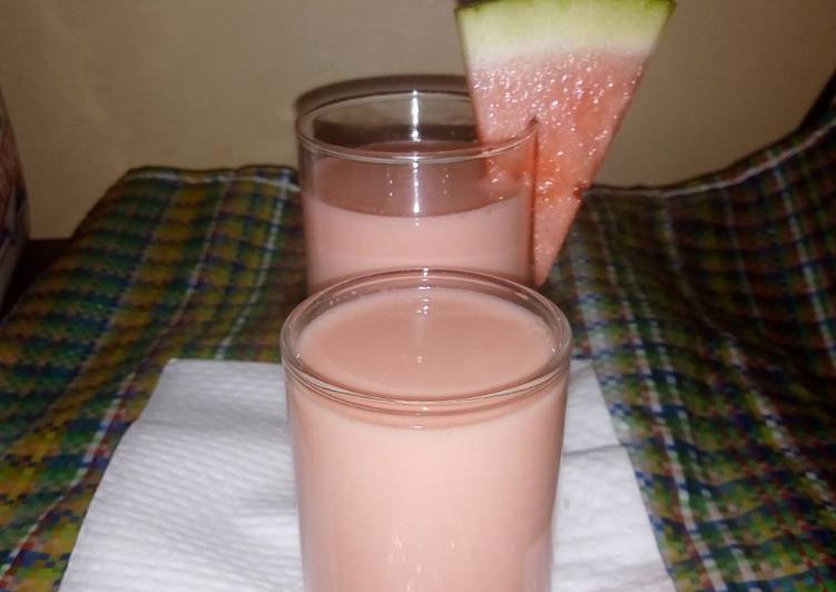 Easiest Way to Make Quick Watermelon milkshake