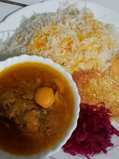عکسی از دستور پلو مرغ با سس مایونز