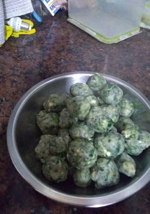 Una foto de Malfattis de espinaca y tofu (vegano)