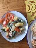 Ensalada de papa con habichuelas