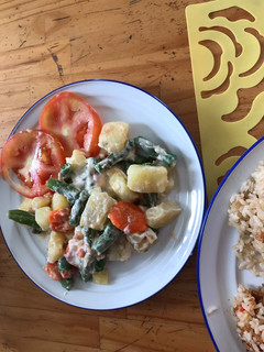 Una foto de Ensalada de papa con habichuelas