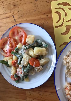Una foto de Ensalada de papa con habichuelas