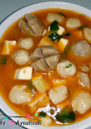 Foto resep Bakso Tahu Kuah Saos Padang