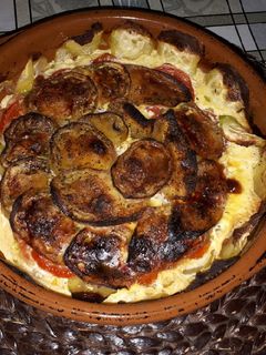 Una foto de Ratattoile relleno de jamón y queso a mi manera