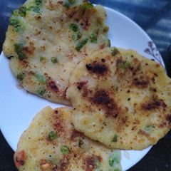 A picture of Veggie pancakes.