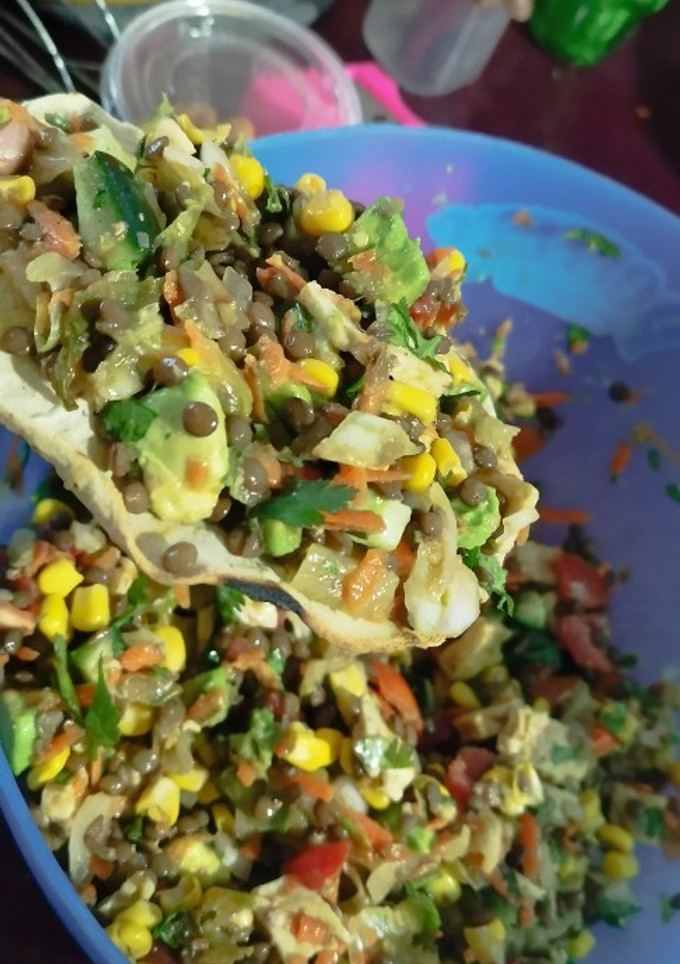 Una foto de Ensalada de lentejas