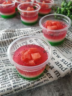Foto resep Puding Cup Semangka