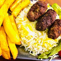 Persian chullu Kababs with saffron rice 😍😍😍😍😍 A picture of Persian chullu Kababs with saffron rice 😍😍😍😍😍.