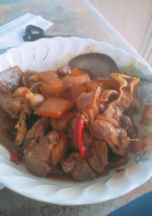 Foto resep Ati ayam dan kikil kecap