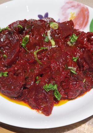 A picture of Beetroot bahji(chuqander).