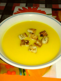 Una foto de Crema de zapallo
