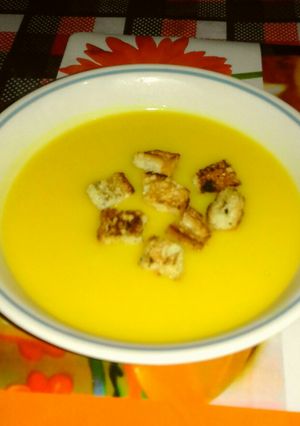 Una foto de Crema de zapallo