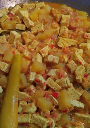 Foto resep Sambal goreng kentang tahu simple (No Santan)