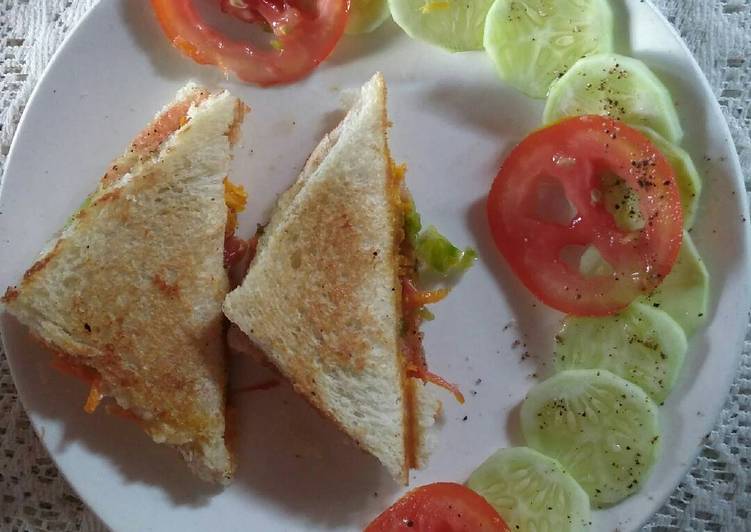 Recipe of Speedy Veg Mayo Sandwich