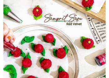 Resep Unik Semprit Susu Red Velvet Paling Enak