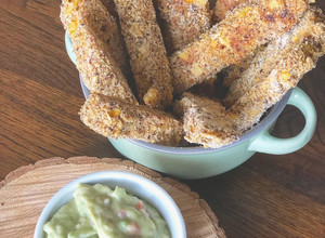 Foto de Palitos de tofu e Guacamole com iogurte