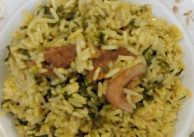 How to Prepare Favorite Rice with spinach