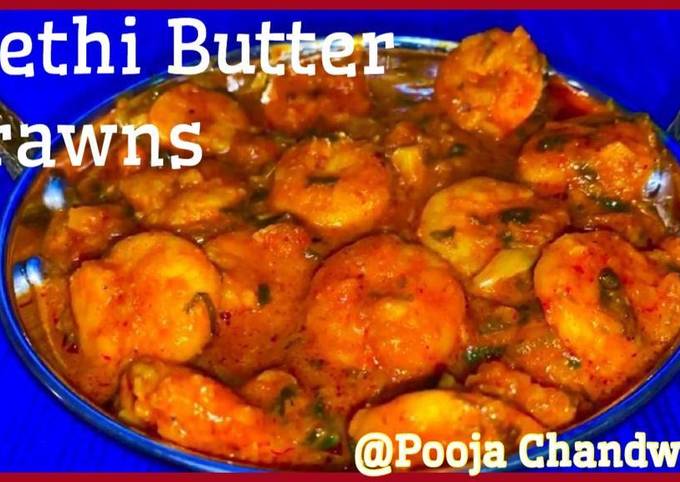 Methi Butter Prawns