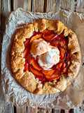 كروستاتا الخوخ "فطيرة الخوخ" peach Galette 🍑🥧