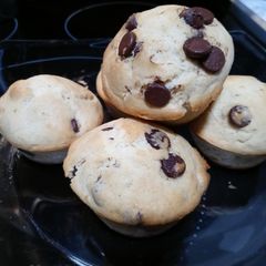 A picture of Sweet Cream Chocolate Chip Muffins.