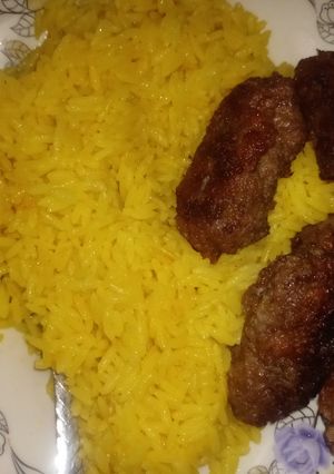 صورة لوصفة كفته في الفرن وارز بسمتي