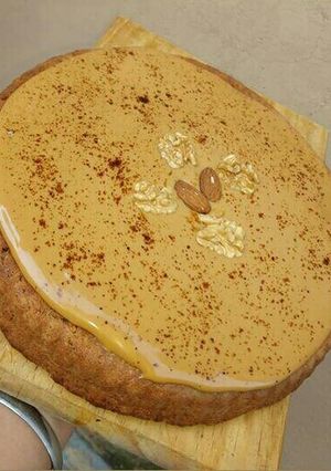 Una foto de Torta de Avena, Ricota, almendras y nueces!! 😋😍