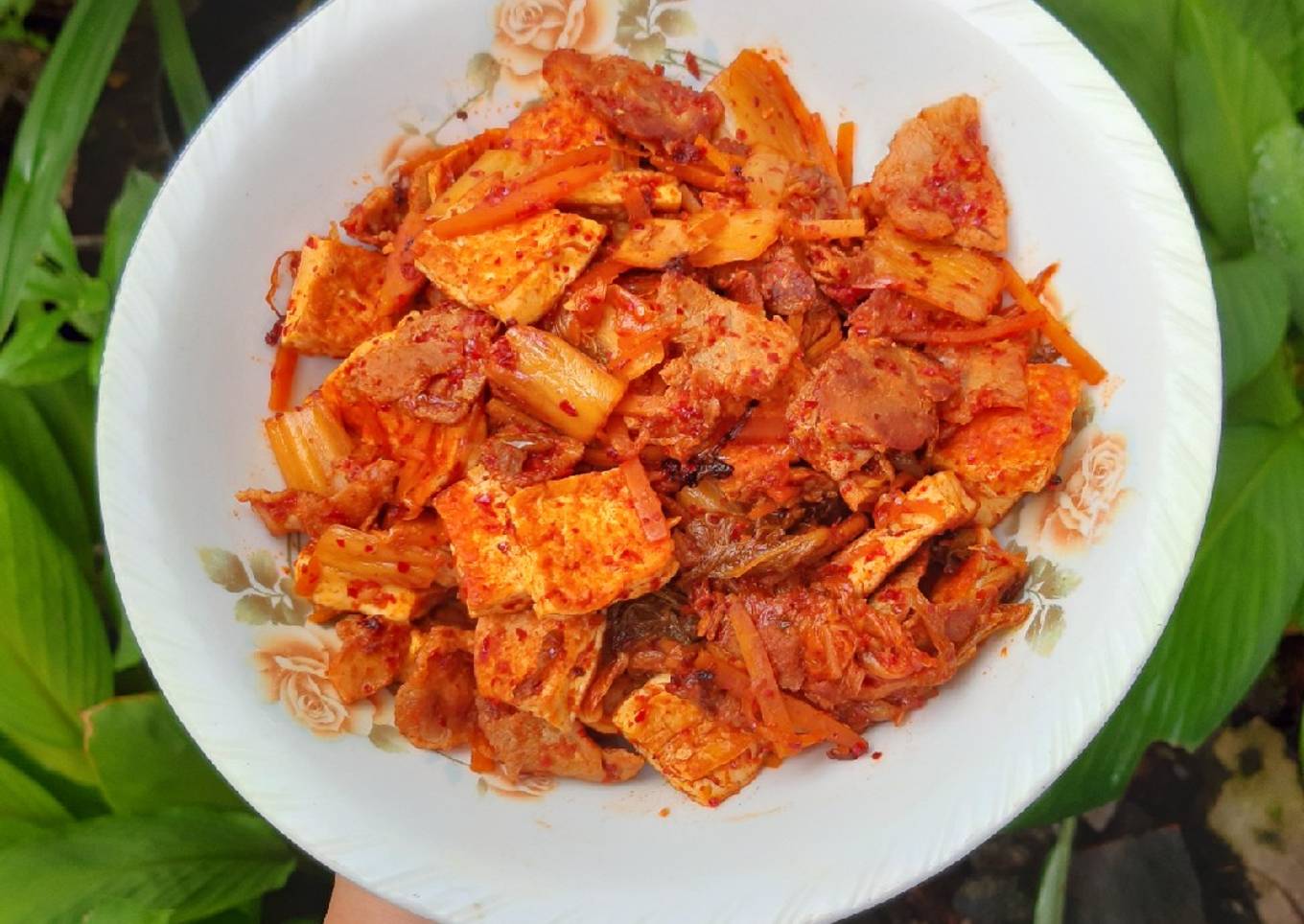 Kimchi tofu stir fry