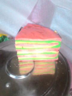Foto resep Rainbow cake kukus simple