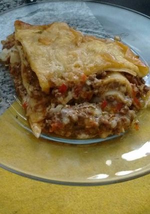 Una foto de Lasagna o pasticho de Carne
