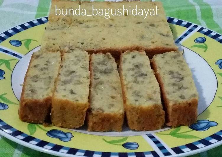 Banana Sponge Cake (5 bahan &amp; tanpa pengembang)