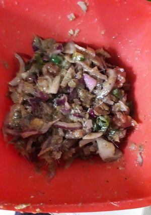 A picture of Roasted Dry fish chutney.