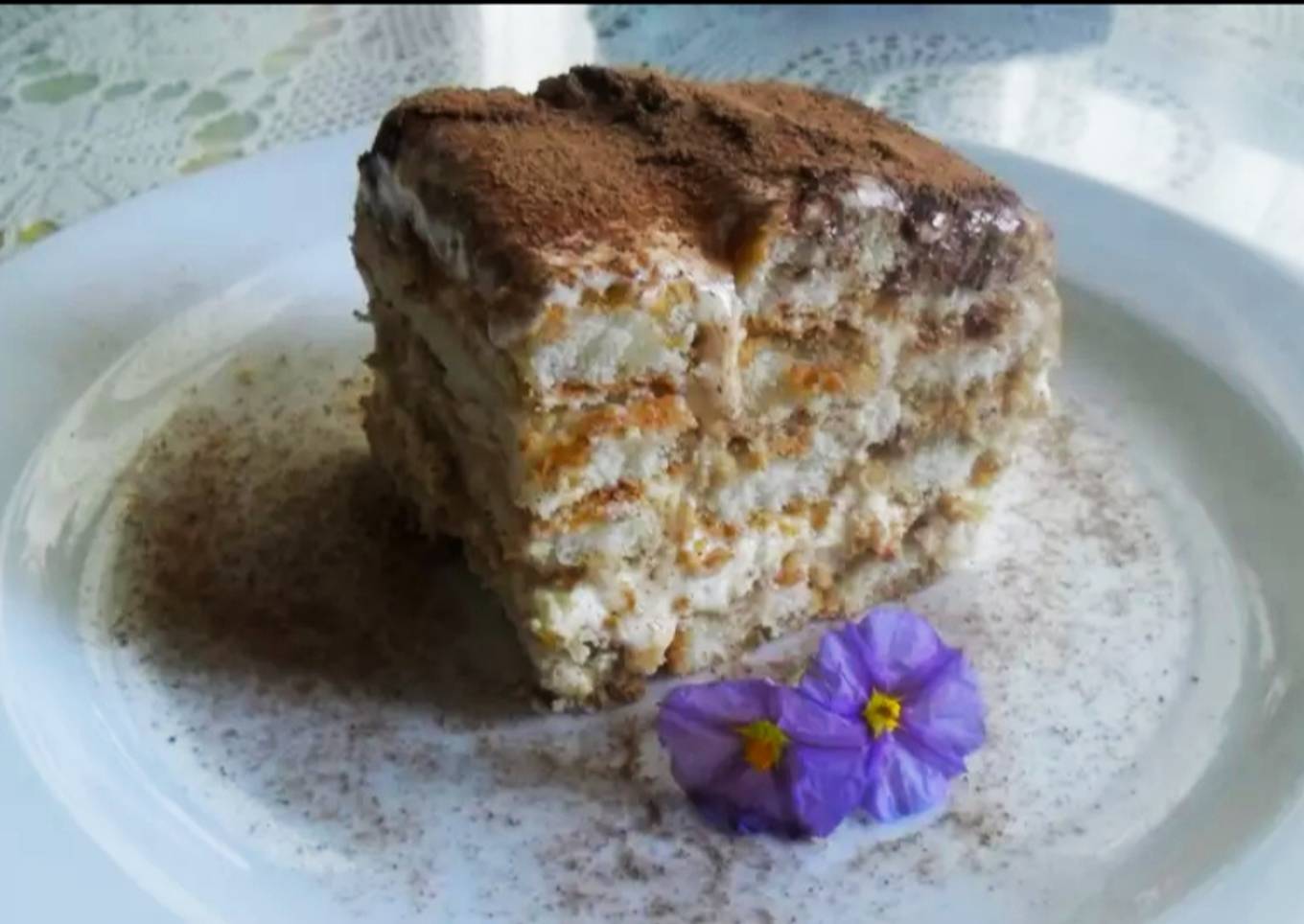 Tiramisú con bizcochos de vainilla