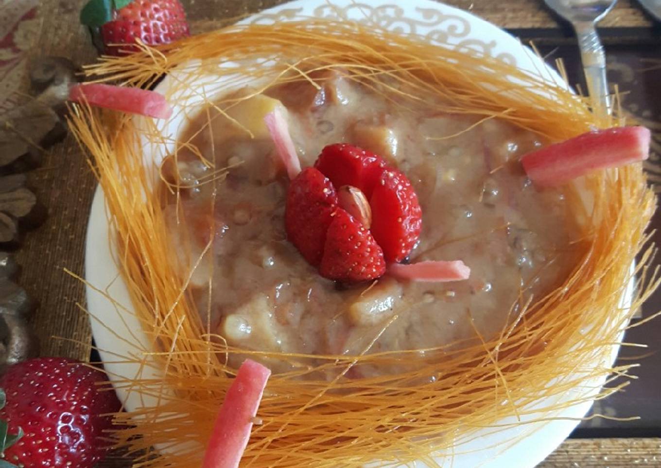 Apple carrot kheer made in jaggery