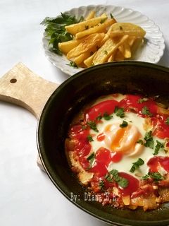Foto resep Shakshouka/Shaksuka (Telur Ceplok Tomat)