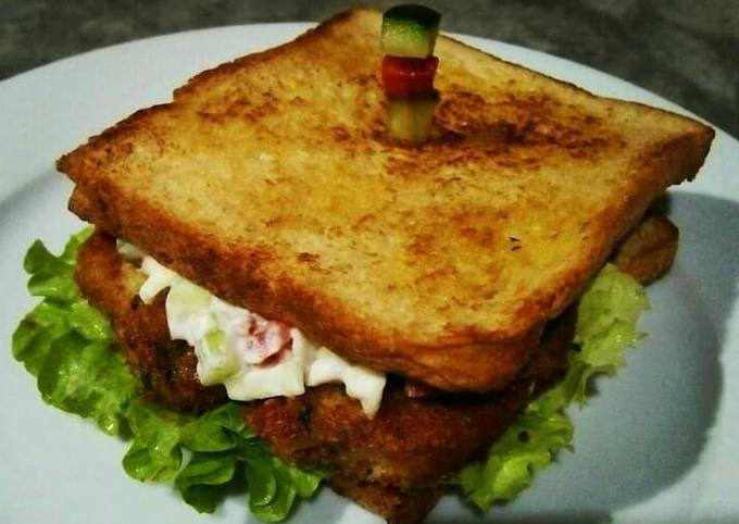 Crispy (leftover) Chicken Patty Sandwich😋🍔 Recipe