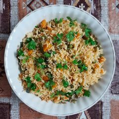 A picture of Schezwan fried rice.