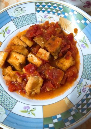 Hình của món Đậu hủ kho cà.
