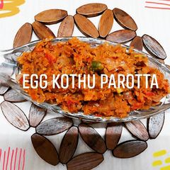 A picture of Egg Kothu Parotta.