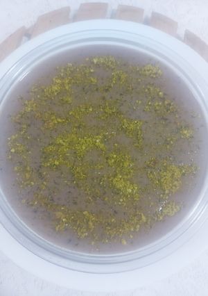 A picture of Black rice pudding.